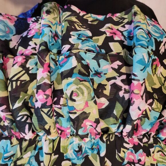 * AQUA FLORAL MINI DRESS PRETTY COLORS final discount - Picture 6 of 13